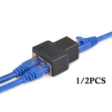 RJ45 Y Splitter Verlängerung Coupler Adapter Netzwerk LAN Ethernet Verteiler