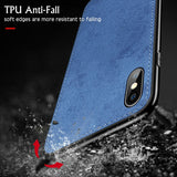 Ultra-thin Canvas Silicon Case For iphone 7 8 6 6s Plus 11 Pro X Xs Max Xr Cover