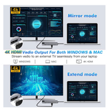 8 in 1 USB C Hub Adapter HDMI 4K USB 3.0 Micro SD Netzwerk für Mac HDTV Notebook