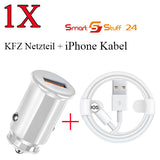 1X 5A Schnellladegerät Mini USB Autoladegerät + iPhone Kabel für Handy