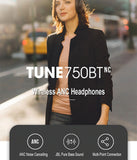 JBL TUNE 750BTNC Drahtlose Bluetooth-Kopfhörer, NCPB Earphone Headset Microphone