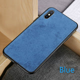 Ultra-thin Canvas Silicon Case For iphone 7 8 6 6s Plus 11 Pro X Xs Max Xr Cover
