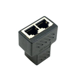 RJ45 Y Splitter Verlängerung Coupler Adapter Netzwerk LAN Ethernet Verteiler
