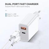 Dual Schnellladegerät Netzteil für iPhone 13/12/11/XR/XS/X/8/7/SE PD Netzteil CE