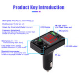 KFZ FM Transmitter Auto Bluetooth Radio Mp3 mit Dual USB Ladegerät LED für Handy