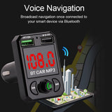 KFZ FM Transmitter Auto Bluetooth Radio Mp3 mit Dual USB Ladegerät LED für Handy