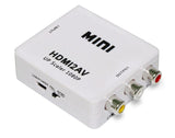Mini HDMI zu AV Adapter Full HD 1080P Video Audio 3 RCA Signal Konverter HDMI2AV