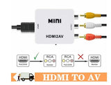 Mini HDMI zu AV Adapter Full HD 1080P Video Audio 3 RCA Signal Konverter HDMI2AV