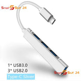 USB C HUB Type C 4 Port Multi Splitter Adapter Verteiler Notebook Macbook
