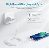 2 Port USB Netzteil +Ladekabel für iPhone 5 6 7 8 11 12 X Xs Xr Xs Max ipad Weiß