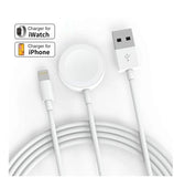 2 in 1 Ladekabel Ladegerät für iPhone 13 12 11 X + iWatch  6 5 4 3 2 1 SE+