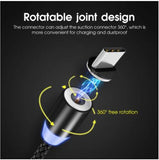 3 in 1 Magnetisch Ladekabel für iPhone Samsung Huawei Xiaomi Nokia LG Fast LED