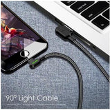 3X LED Winkel 90 Grad Fast Ladekabel für iPhone 14 13 12 11 Pro X XR XS 8 7 6 Plus