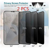 2 Pcs Blickschutz Privacy Glas iPhone 12 Sichtschutz Schutz Glas Anti Spy 9H