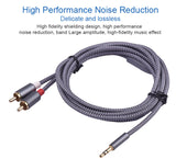 5M Audio Kabel 3,5 mm Klinke auf 2xCinch RCA Chinch zu AUX Klinke Jack 5M