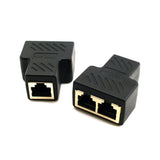 RJ45 Y Splitter Verlängerung Coupler Adapter Netzwerk LAN Ethernet Verteiler