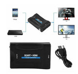 Scart zu HDMI Konverter Converter Adapter Wandler AV Scaler 1080P HDTV DVD SKY