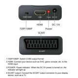 Scart zu HDMI Konverter Converter Adapter Wandler AV Scaler 1080P HDTV DVD SKY