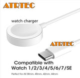 USB C Ladekabel für Apple Watch iWatch 1/2/3/4/5/6/7/8 Magnetisch Ladegerät Typ C