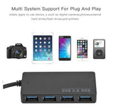 USB 3.0 HUB Verteiler Splitter Adapter Super Speed hub 4 Port für Laptop PC PS3