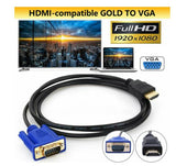 HDMI-VGA Stecker HD-15 Stecker 15Pin Video Adapter Kabel für HDTV PC 3M