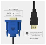 HDMI-VGA Stecker HD-15 Stecker 15Pin Video Adapter Kabel für HDTV PC 3M