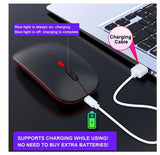 PC Maus USB Wireless für Computer Notebook MAC Funkmaus Wiederaufladbare LED